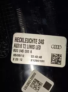 ΦΑΝΑΡΙ ΠΙΣΩ ΑΡΙΣΤΕΡΟ LED - 8U0945093A - AUDI Q3 - '11 - '18.(Θ) 