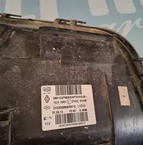 ΦΑΝΑΡΙ ΕΜΠΡΟΣ ΔΕΞΙ - 280102796R - 01033099900010 - RENAULT CLIO 4 - '12 - '21. 