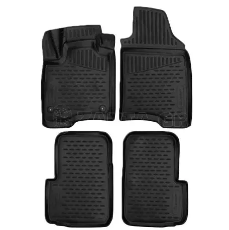 Novline ΜΑΡΚΕ ΠΑΤΑΚΙΑ ΣΕ ΣΚΑΦΗ TPE ΛΑΣΤΙΧΟ ΓΙΑ FIAT PANDA 5D 2011+   ΣΕ ΜΑΥΡΟ ΧΡΩΜΑ NOVLINE - 4 ΤΕΜ.? EXP.ELEMENT3D00463210K/NV 