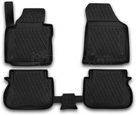 Novline ΜΑΡΚΕ ΠΑΤΑΚΙΑ ΣΕ ΣΚΑΦΗ TPE ΛΑΣΤΙΧΟ ΓΙΑ VW CADDY 2015+  ΣΕ ΜΑΥΡΟ ΧΡΩΜΑ NOVLINE - 4 ΤΕΜ. EXP.CARVLK00003/NV 