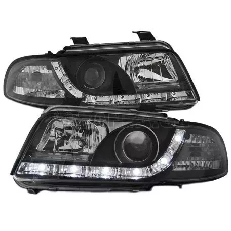 Μπροστινά Φανάρια Set Για Audi A4 B5 94-98 DRL Μαύρα H1/H1 Sonar 