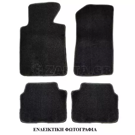 Πατάκια Αυτοκινήτου Μοκέτα Για Honda CRV-II 2003-2007 Μαύρο 4 Τεμάχια 