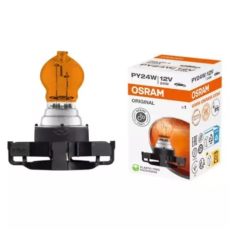 Λάμπα Αλογόνου ΡY24W PGU20-4 Πορτοκαλί 12volt 24 watt Osram Original 5200A 1Τεμάχιο 