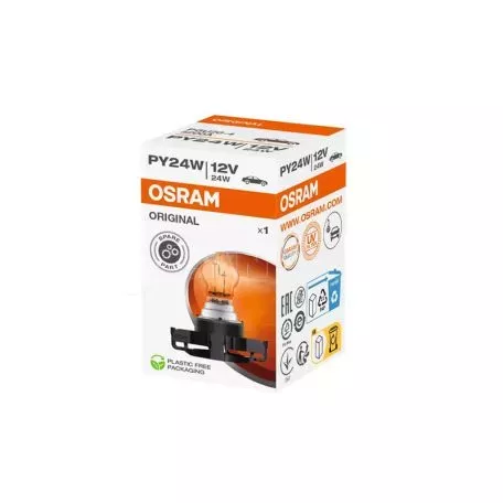 Λάμπα Αλογόνου ΡY24W PGU20-4 Πορτοκαλί 12volt 24 watt Osram Original 5200A 1Τεμάχιο 