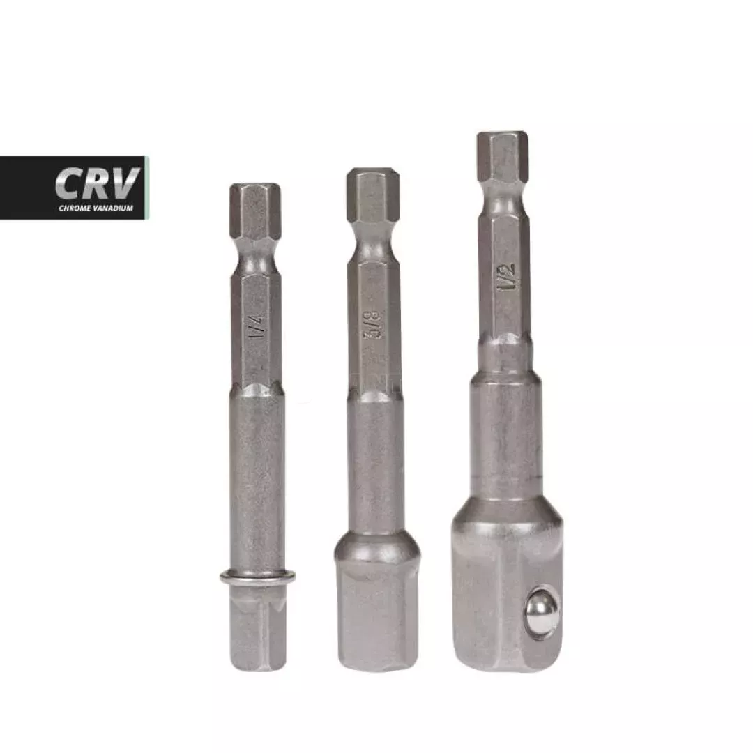 Αντάπτορες Για Καρυδάκια 1/2 , 3/8 , 1/4 Krausmann AC10500 Σετ 3 Τεμάχια
