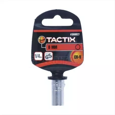 Καρυδάκι Εξάγωνο 8mm 1/4" Καρέ Tactix 360027 1 Τεμάχιο 