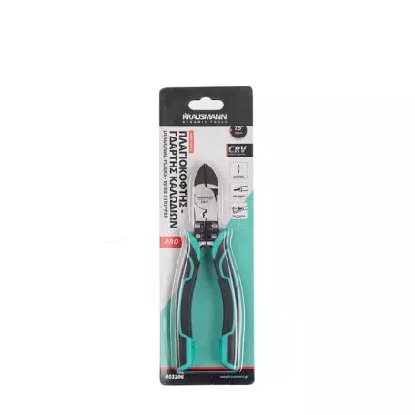 Πλαγιοκόφτης – Γδάρτης Καλωδίων 7.5" 190mm CR-V Krausmann H03206 