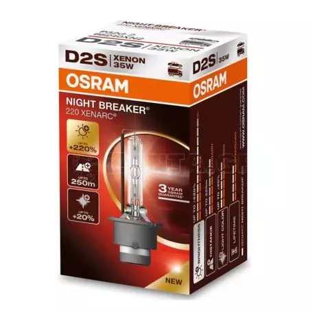 Λάμπα HID Xenon D2S 4500k 85Volt 35Watt Xenarc Night Braker Laser +220% Next Generation Osram 66240XN2 1 Τεμάχιο 