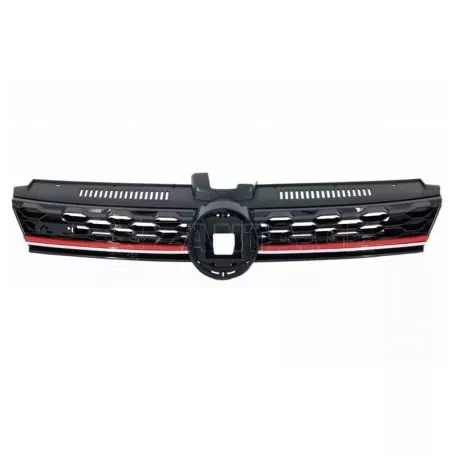 Μάσκα Για Vw Golf VII (7.5) 16-19 GTI Look Κυψελωτή Με Κόκκινο Σιρίτι Και Βάση Αισθητήρα 1 Τεμάχιο 