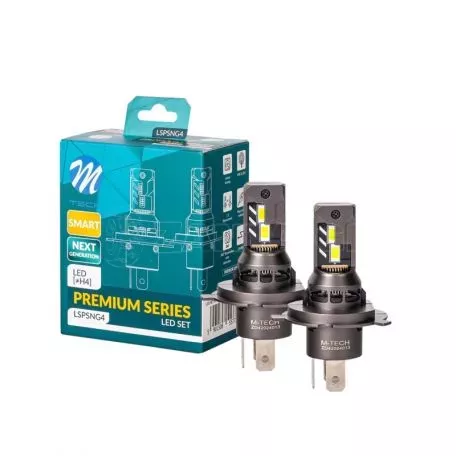 M-tech ΛΑΜΠEΣ LED H4 12V 6.000K 35W 4.000lm LED CANBUS CSP3570 PRΕΜΙUM SMART SERIES  M-TECH - 2 ΤΕΜ. LSPSNG4/MT 
