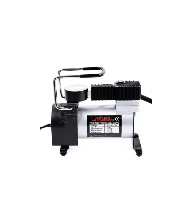 Κομπρεσέρ αέρος αυτοκινήτου 12V, 120W με μανόμετρο και αντάπτορα αναπτήρα - 1 τμχ.