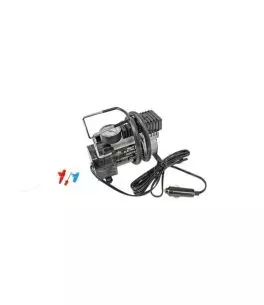 Κομπρεσέρ αέρος αυτοκινήτου 12V, 120W με μανόμετρο και αντάπτορα αναπτήρα - 1 τμχ. 