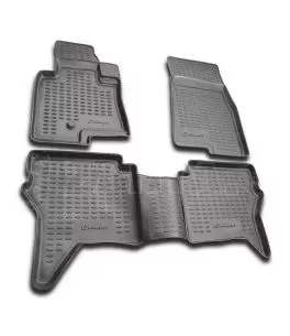 ΜΑΡΚΕ ΠΑΤΑΚΙΑ ΣΕ ΣΚΑΦΗ TPE ΛΑΣΤΙΧΟ ΓΙΑ MITSUBISHI PAJERO 3D 11/2006-2019  ΣΕ ΑΝΘΡΑΚΙ ΣΚΟΥΡΟ ΓΚΡΙ ΧΡΩΜΑ NOVLINE - 4 ΤΕΜ. 