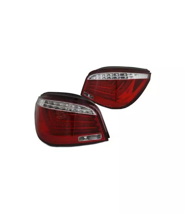 Πισινά Φανάρια Set Για Bmw 5 E60 03-07 Led Bar Κόκκινο/Crystal JunYan