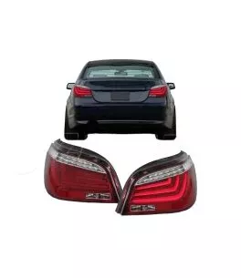 Πισινά Φανάρια Set Για Bmw 5 E60 03-07 Led Bar Κόκκινο/Crystal JunYan 