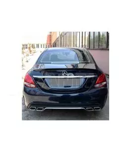 Αεροτομή Πορτ Παγκάζ Για Mercedes-Benz C-Class W205 Sedan 14-21 Amg look Lipspoiler Γυαλιστερό Μαύρο Από Abs Πλαστικό 