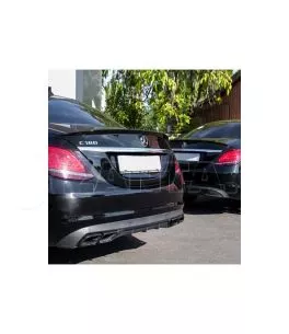 Αεροτομή Πορτ Παγκάζ Για Mercedes-Benz C-Class W205 Sedan 14-21 Amg look Lipspoiler Γυαλιστερό Μαύρο Από Abs Πλαστικό 