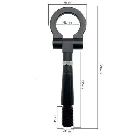 Simoni Racing ΓΑΝΤΖΟΣ ΡΥΜΟΥΛΚΗΣΗΣ ΜΗΚΟΣ 237mm ΦΑΡΔΟΣ 70mm  ΣΠΕΙΡΩΜΑ 24mm ΣΕ ΜΑΥΡΟ ΧΡΩΜΑ 300gr SIMONI RACING  - 1 τεμ. SRTWN 