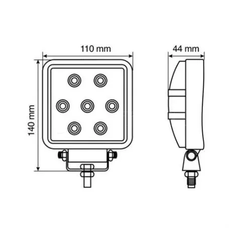 Lampa WL-3 προβολεάς με LED 7 τετράγωνος L7231.0 