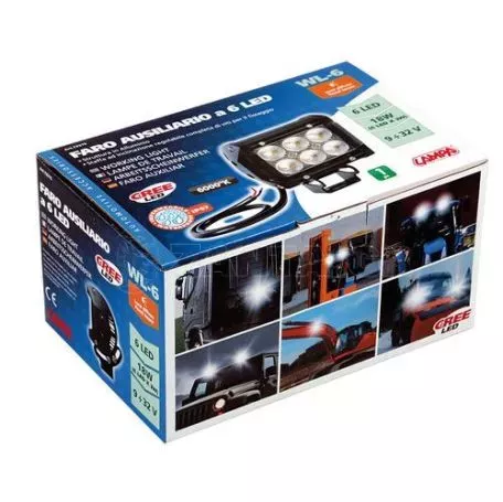 Lampa WL-6, βοηθητικό φως, 6 Cree Led - 9/32V - Λευκό (Ευρεία δέσμη) L7231.5 