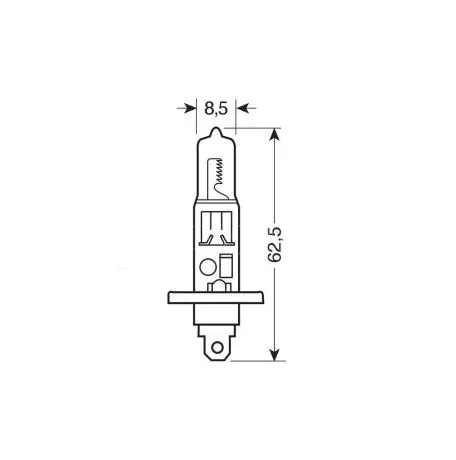 Lampa H1 24V 70W  Λάμπα Αλογόνου Blue-Xenon P14,5s σε συσκευασία 2τεμαχίων L9827.5 