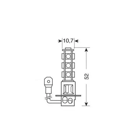 Lampa Λαμπάκι H3 24/28V PK22s Hyper-Led 39 Λευκό 1 Τεμ.  L9822.2 