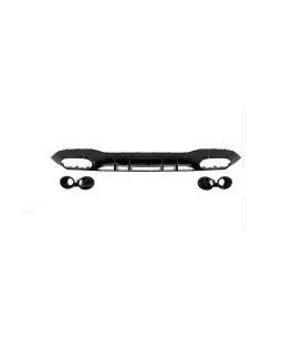 Diffuser Πίσω Προφυλακτήρα Για Mercedes-Benz A-Class W177 19+ Sedan Amg Look Με Μαύρες Μπούκες 