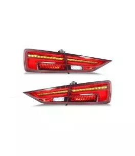 Πισινά Φανάρια Set Για Audi A3 8V 2013-2019 Sedan Led Bar Κόκκινο/Φιμέ 