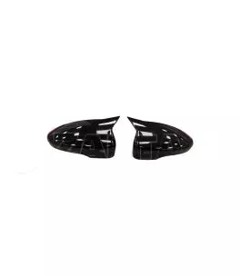 Καπάκια Καθρεφτών Για VW Scirocco 08-17, Eos 06-15, Passat CC 08-12, Jetta 10-18 Γυαλιστερό Μαύρο 2 Τεμάχια 