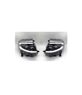 Μπροστινά Φανάρια Set Για Ford Ranger T6 2012-2015 DRL Dynamic Μαύρα Full Led Με Μοτέρ 