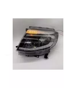 Μπροστινά Φανάρια Set Για Ford Ranger T6 2012-2015 DRL Dynamic Μαύρα Full Led Με Μοτέρ 