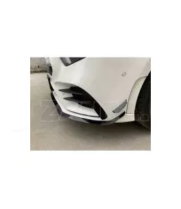 Splitters Μπροστινού Προφυλακτήρα Για Mercedes-Benz A-Class W177 19+ Amg Line Έκδοση Γυαλιστερό Μαύρο 7 Τεμάχια 