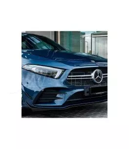 Splitters Μπροστινού Προφυλακτήρα Για Mercedes-Benz A-Class W177 19+ Amg Line Έκδοση Γυαλιστερό Μαύρο 7 Τεμάχια 