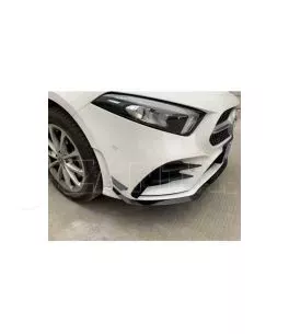Splitters Μπροστινού Προφυλακτήρα Για Mercedes-Benz A-Class W177 19+ Amg Line Έκδοση Γυαλιστερό Μαύρο 7 Τεμάχια 