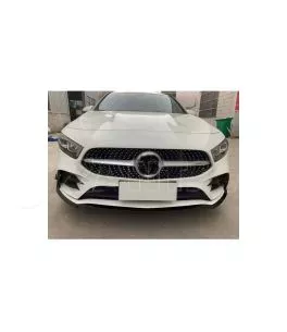 Splitters Μπροστινού Προφυλακτήρα Για Mercedes-Benz A-Class W177 19+ Amg Line Έκδοση Γυαλιστερό Μαύρο 7 Τεμάχια 
