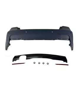 Πίσω προφυλακτήρας για BMW F30 με μονό diffuser - M pack design με ανοίγματα για parktronic 