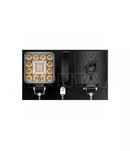 Προβολέας Εργασίας Τετράγωνος Mini 28 LED 9-40 Volt 90W 9000lm 6000k LΕDΒΑR-004 1 Τεμάχιο 