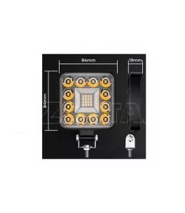 Προβολέας Εργασίας Τετράγωνος Mini 28 LED 9-40 Volt 90W 9000lm 6000k LΕDΒΑR-004 1 Τεμάχιο 