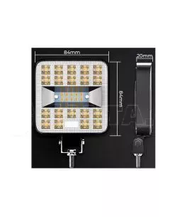 Προβολέας Εργασίας Τετράγωνος Mini 7-F 29 LED 9-40 Volt 90W 9000lm 6500k LΕDΒΑR-003 1 Τεμάχιο 