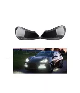 Κρύσταλλα Φαναριών Για Porsche Cayenne 1 957 Facelift 07-10 Clear 2 Τεμάχια 