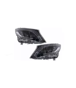 Μπροστινά Φανάρια Set Για Mercedes-Benz Vito W447 14-20 Maybach Look DRL Led Tube Μαύρα 