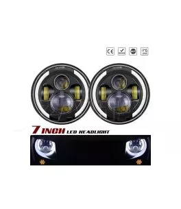 Μπροστινά Φανάρια Set Για Jeep Wrangler 96+ / Mercedes-Benz G-Class W463 / Hummer H1/H2 / Harley-Davidson Led Angel Eyes / DRL P 