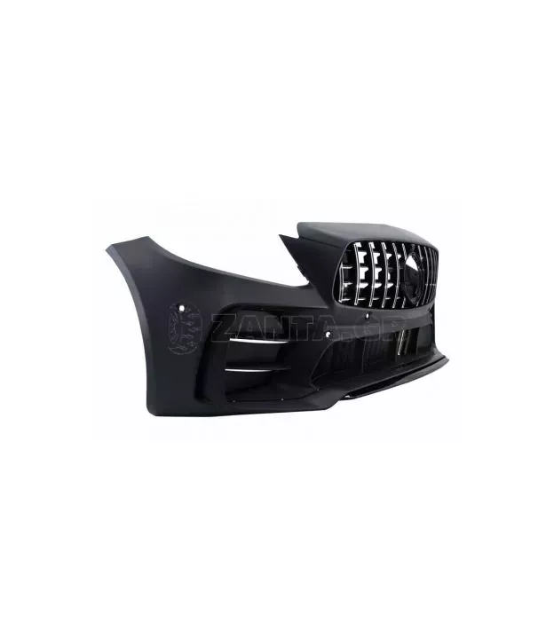 Μπροστινός Προφυλακτήρας Για Mercedes-Benz C-Class C205/W205 14-21 GTR Look (Black Mamba) Με Μαύρο/ Χρώμιο Μάσκα