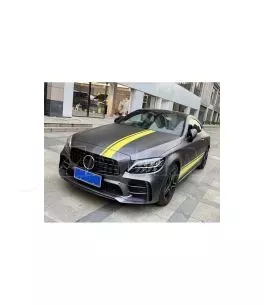 Μπροστινός Προφυλακτήρας Για Mercedes-Benz C-Class C205/W205 14-21 GTR Look (Black Mamba) Με Μαύρη Μάσκα 