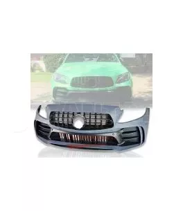 Μπροστινός Προφυλακτήρας Για Mercedes-Benz C-Class C205/W205 14-21 GTR Look (Black Mamba) Με Μαύρη Μάσκα 