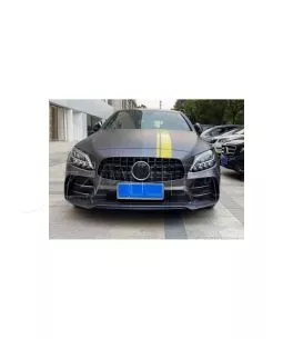 Μπροστινός Προφυλακτήρας Για Mercedes-Benz C-Class C205/W205 14-21 GTR Look (Black Mamba) Με Μαύρη Μάσκα 