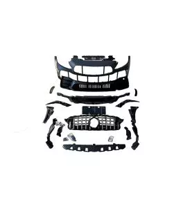Μπροστινός Προφυλακτήρας Για Mercedes-Benz C-Class C205/W205 14-21 GTR Look (Black Mamba) Με Μαύρη Μάσκα 