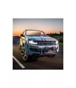 Μπροστινά Φανάρια Set Για Vw Amarok 2010+ DRL Full Led Halogen Version Μαύρα LEDHL107-BK RHD (Δεξιοτίμονα) Osram Ledriving 