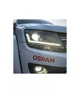 Μπροστινά Φανάρια Set Για Vw Amarok 2010+ DRL Full Led Halogen Version Μαύρα LEDHL107-BK RHD (Δεξιοτίμονα) Osram Ledriving 