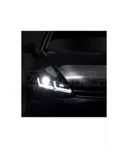 Μπροστινά Φανάρια Set Για Vw Golf VII (7) 12-17 DRL Full Led Halogen Version Black/Chrome LEDHL103-CM RHD (Δεξιοτίμονα) Osram Le 